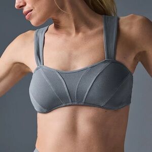 Alo Yoga Sunray Bra in Steel Grey